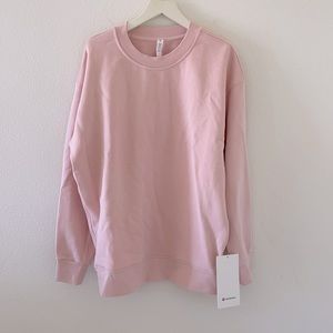 Lululemon perfectly oversized crew in light pink